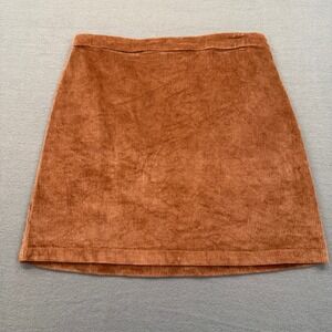 Marley Lilly Skirt Women Small Rust Brown Corduroy Mini A-Line Casual
